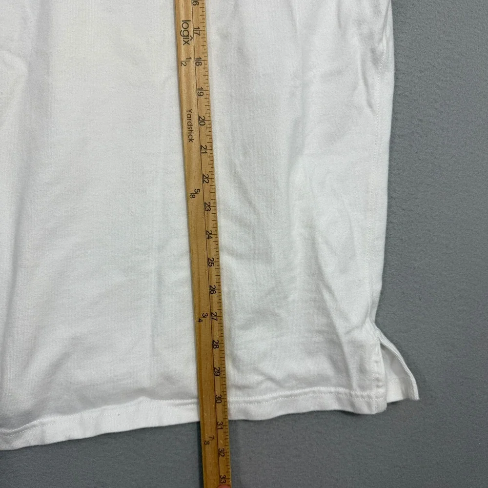 Vintage Polo Ralph Lauren Rugby Shirt Men XL White Crest Stripe Long Sleeve PRLC